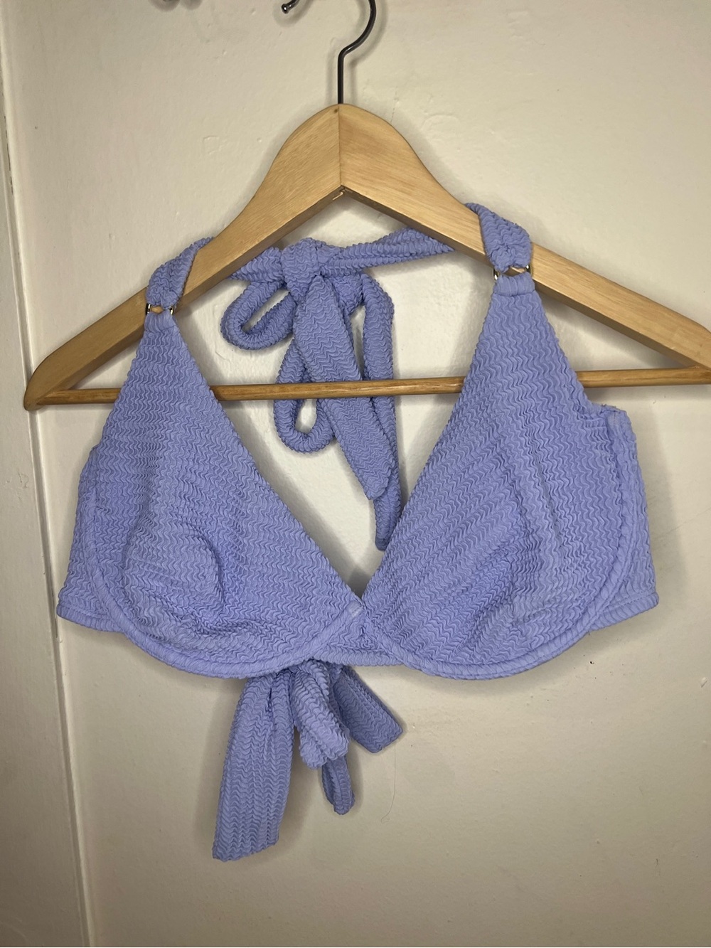 Monday Swimwear Lilac Textured Halter Bikini Top